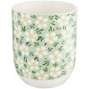 Clayre & Eef Hrnek 100 ml Zelený porcelán Kulaté květiny
