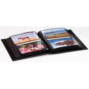 Walther slip-in album Deluxe 200 fotografií 13x18 cm černý vinylový obal prošívaný šev