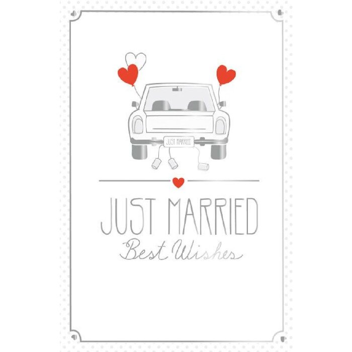 ARTEBENE Pohlednice Just Married Auto
