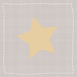Ubrousky Artebene star large taupe gold 33x33 cm