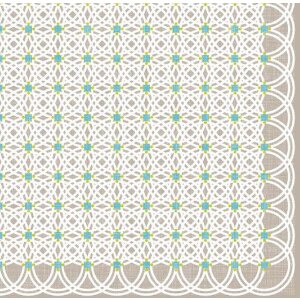 Ubrousky Artebene s kruhovým vzorem taupe 33x33 cm