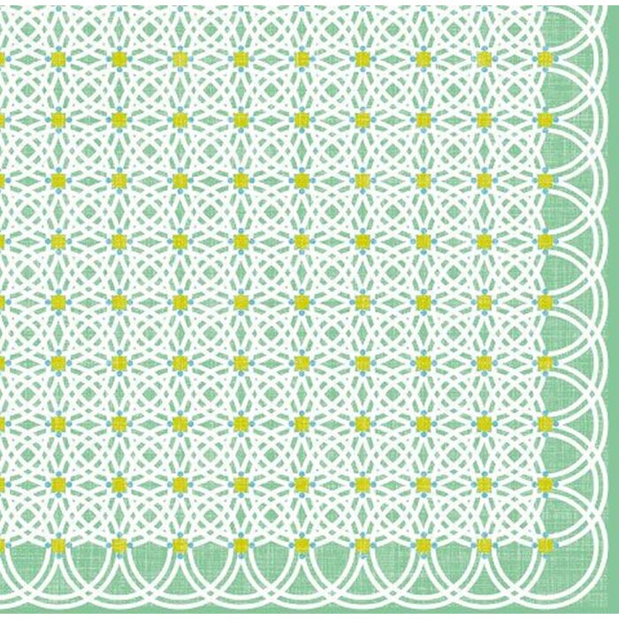 Ubrousky Artebene se vzorem kruhu mint 33x33 cm