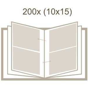 Deknudt zasouvací album A40H70 šedé 200 fotografií 10x15 cm 18,3x22,8x5 cm