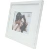Fotorámeček S67KS dřevěný pasparta 15x20 cm bílý