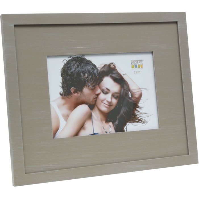 Fotorámeček S67KS dřevěný pasparta 13x18 cm béžový