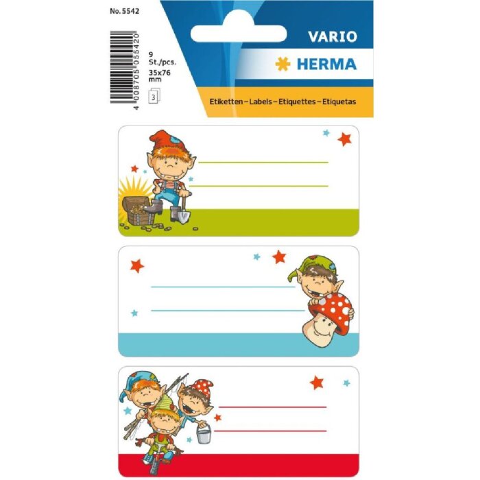 HERMA Sticker VARIO Schule Funny Friends, Farbe: Mehrfarbig, Größe: 50x50 mm