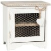 Stojan na vejce Clayre & Eef dřevo 19x14x19 cm bílý s aplikací srdce