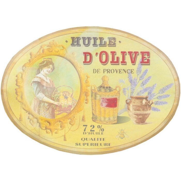 Plechový nápis OLIVE barevný - 6Y1435 Clayre Eef