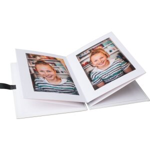 HNFD Leporello Lona bílá Premium na 12 fotografií 10x15 cm s koženkovým obalem