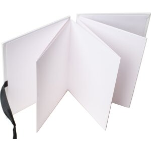 HNFD Leporello Lona bílá Premium na 12 fotografií 10x15 cm s koženkovým obalem