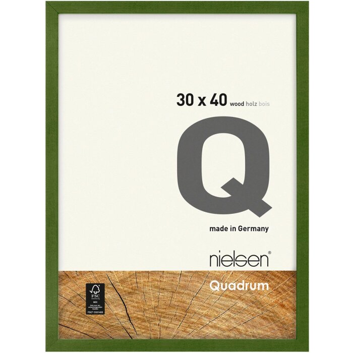 Nielsen dřevěný odnímatelný rám Quadrum 21x30 cm zelený