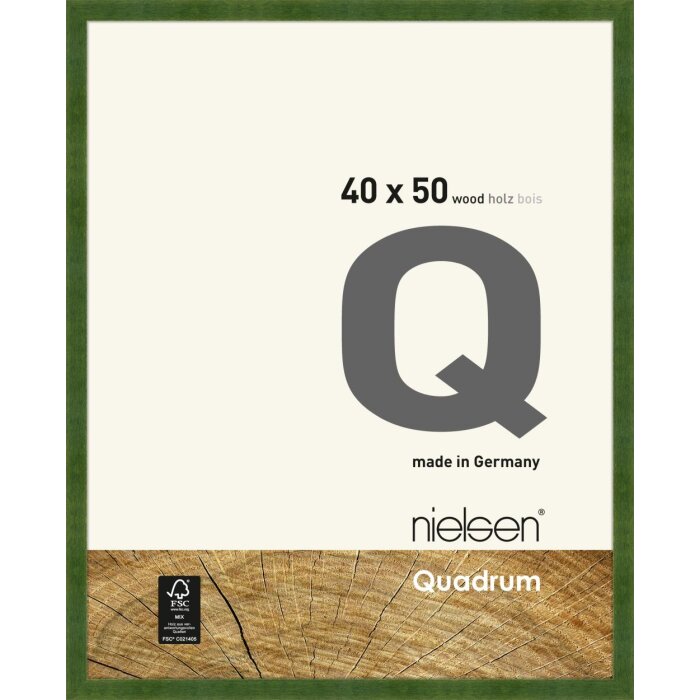 Nielsen dřevěný odnímatelný rám Quadrum 40x50 cm zelený