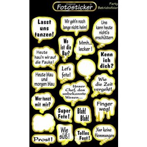 Sticker Party Betriebsfeier Motiv 14 Sticker Sprüche...