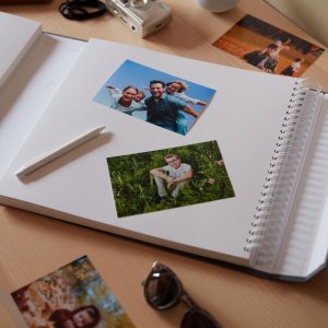 HNFD XL fotoalbum LONA 1000 fotografií bílé 168 bílých stran 34,5x33 cm