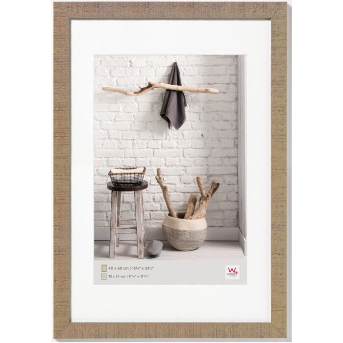 Dřevěný rám Walther Home 40x60 cm béžově hnědý s paspartou 30x45 cm