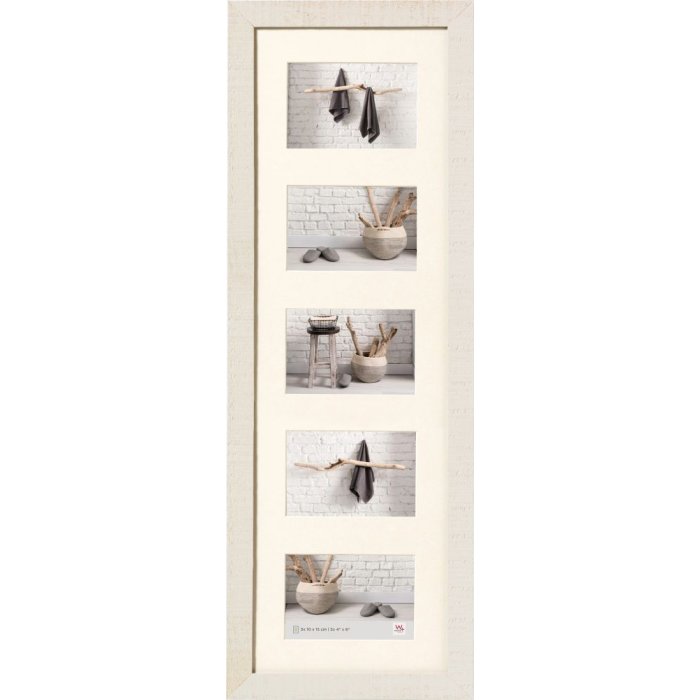 Walther dřevěný rám galerie Home krémově bílý 5 fotografií 10x15 cm