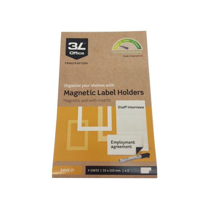 3L Office Magnetická okénka s obloukem 25x75 mm transparent