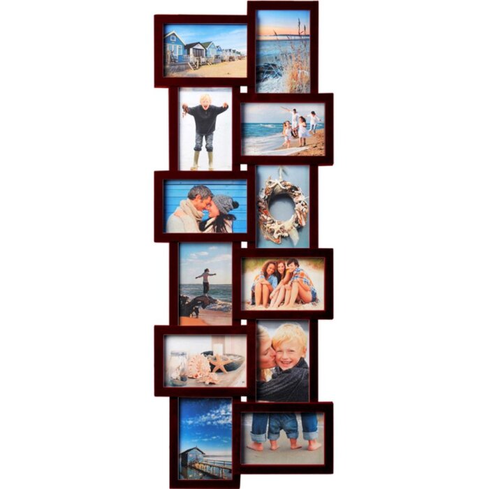 Prázdninová galerie rám 12 fotografií hnědá