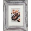 Dřevěný rám Henzo Anais 18x24 cm šedý s paspulkou o šířce 4,5 cm