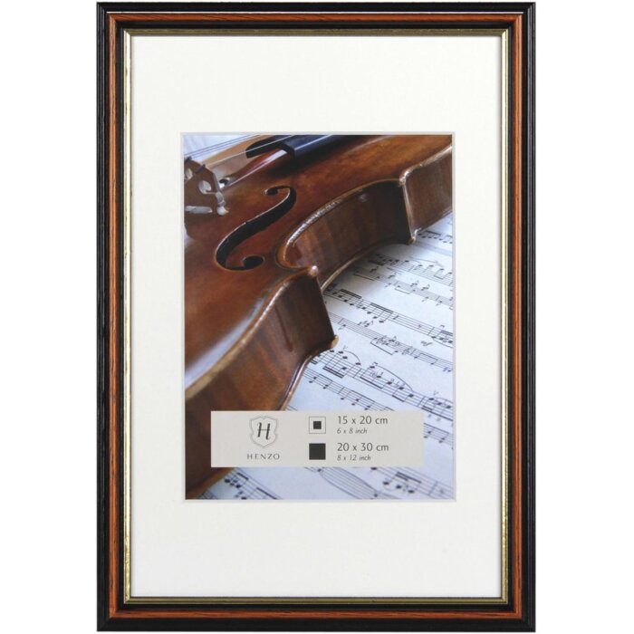 Dřevěný rám Henzo Verona tmavě hnědý 20x30 passe-partout 13x18 cm formát na výšku