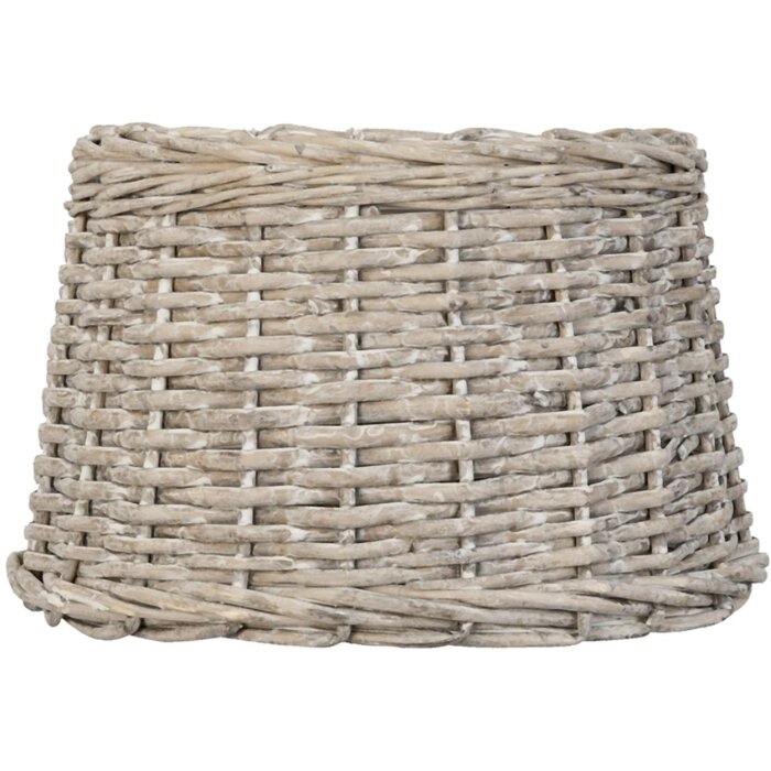 Clayre & Eef 6LAK0260 Stínidlo závěsného svítidla Ø 30x19 cm Béžový ratan kulatý