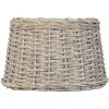 Clayre & Eef 6LAK0260 Stínidlo závěsného svítidla Ø 30x19 cm Béžový ratan kulatý