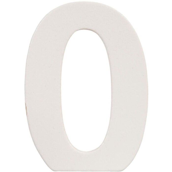 Číslo 0 z MDF přírodní 8x5 cm