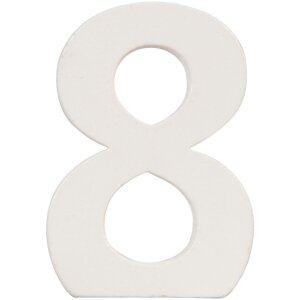 Číslo 8 z MDF přírodní 8x5 cm