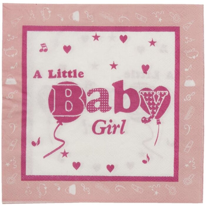 Papírové ubrousky 20 kusů BABY GIRL