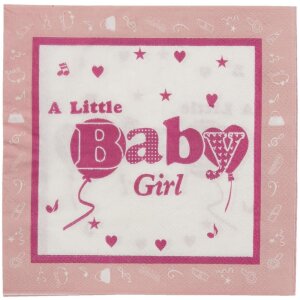 Papírové ubrousky 20 kusů BABY GIRL