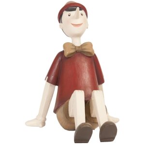 Clayre & Eef 6PR0658 Dekofigur sitzend PINOCCHIO rot...