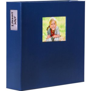 HNFD XL fotoalbum Lona 1000 obrázků modré 34,5x33 cm 168 černých stran