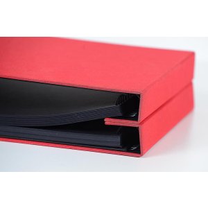 HNFD fotoalbum Lona červené plátno 1000 fotografií 34,5x33 cm 168 černých stran