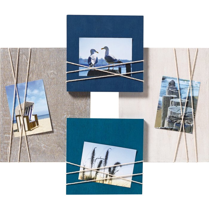 Rám galerie Walther La Casa blue 4 fotografie (43,7x37,5 cm)