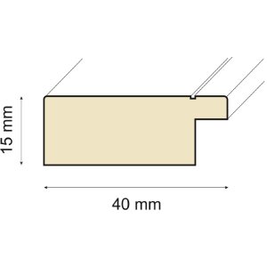 Ceanothe Dřevěný rám Orion široký plochý profil