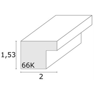 Deknudt S66K dřevěný rám blokový profil passe-partout 10x15 cm až 50x70 cm