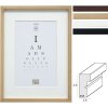 Dřevěný rám Deknudt S40A s vysokým blokovým profilem 13x18 cm až 50x70 cm passe-partout