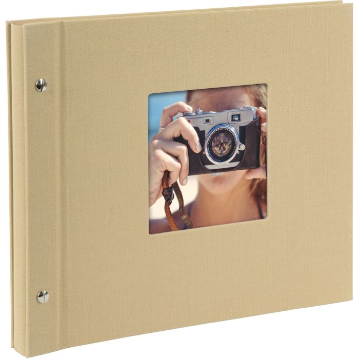 Goldbuch album se šroubovacím uzávěrem Bella Vista sand 30x25 cm 40 černých stran