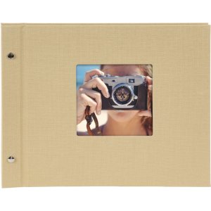 Goldbuch album se šroubovacím uzávěrem Bella Vista sand 30x25 cm 40 černých stran
