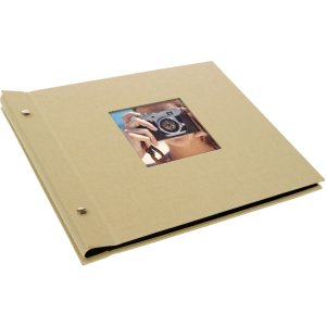 Goldbuch album se šroubovacím uzávěrem Bella Vista sand 30x25 cm 40 černých stran