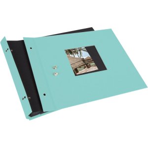 Goldbuch album se šroubovacím uzávěrem Bella Vista aqua 30x25 cm 40 černých stran