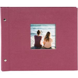 Goldbuch album se šroubovacím uzávěrem Bella Vista fuchsiová 30x25 cm 40 černých stran