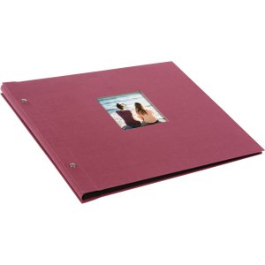 Goldbuch album se šroubovacím uzávěrem Bella Vista fuchsiová 30x25 cm 40 černých stran