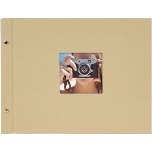 Album Goldbuch se šroubovacím uzávěrem Bella Vista Trend sand 39x31 cm 40 černých stran