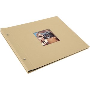 Album Goldbuch se šroubovacím uzávěrem Bella Vista Trend sand 39x31 cm 40 černých stran