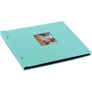 Goldbuch album se šroubovacím uzávěrem Bella Vista Trend aqua 39x31 cm 40 černých stran