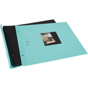 Goldbuch album se šroubovacím uzávěrem Bella Vista Trend aqua 39x31 cm 40 černých stran