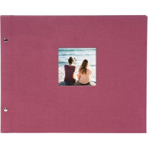 Goldbuch album se šroubovacím uzávěrem Bella Vista fuchsiová 39x31 cm 40 černých stran