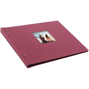 Goldbuch album se šroubovacím uzávěrem Bella Vista fuchsiová 39x31 cm 40 černých stran