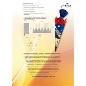 Goldbuch Sada k výrobě papírové školní tašky ve tvaru vesmírné lodi, 70 cm